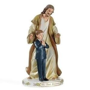 Jesus with First Holy Communion Boy Statue