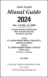 Saint Joseph Missal Guide 2024