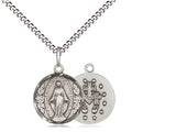 Circle Miraculous Medal on 18" Chain