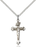 Sterling Silver Crucifix on 18" Stainless Chain 0669