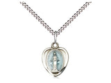 Blue Miraculous Heart Medal