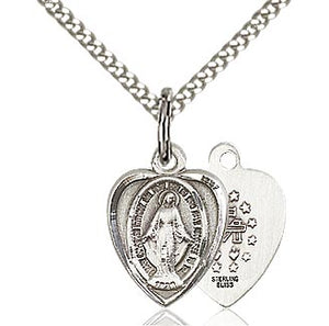 Medium Sterling Miraculous Medal on Chain