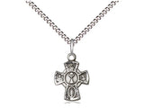 5-Way Chalice Cross Medal Necklace