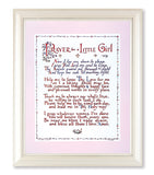 PRAYER FOR A LITTLE GIRL OR LITTLE BOY PRINT IN A PEARLIZED WHITE FRAME