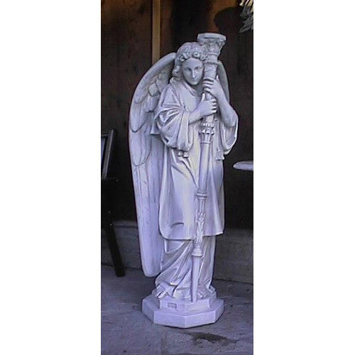 Majestic Guardian Angel Antique Stone