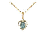 Blue Epoxy Miraculous Heart Medal