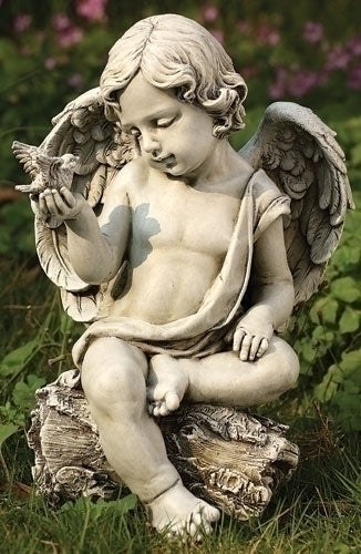 Cherub holding Dove