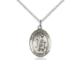 Oval Guardian Angel w/ Child Medal