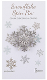 Crystal Snowflake Spin Pin