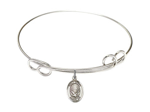 Holy Spirit Round Double Loop Bangle Bracelet