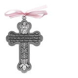 Bless this boy, girl or child cross crib medal 3.75"