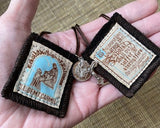 Brown 100% Wool Scapular