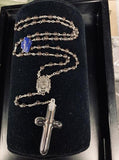 Hematite Holy Water Cross Rosary