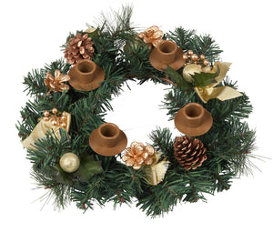 Gold Ribbon Advent Wreath