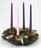 Gold Ribbon Advent Wreath